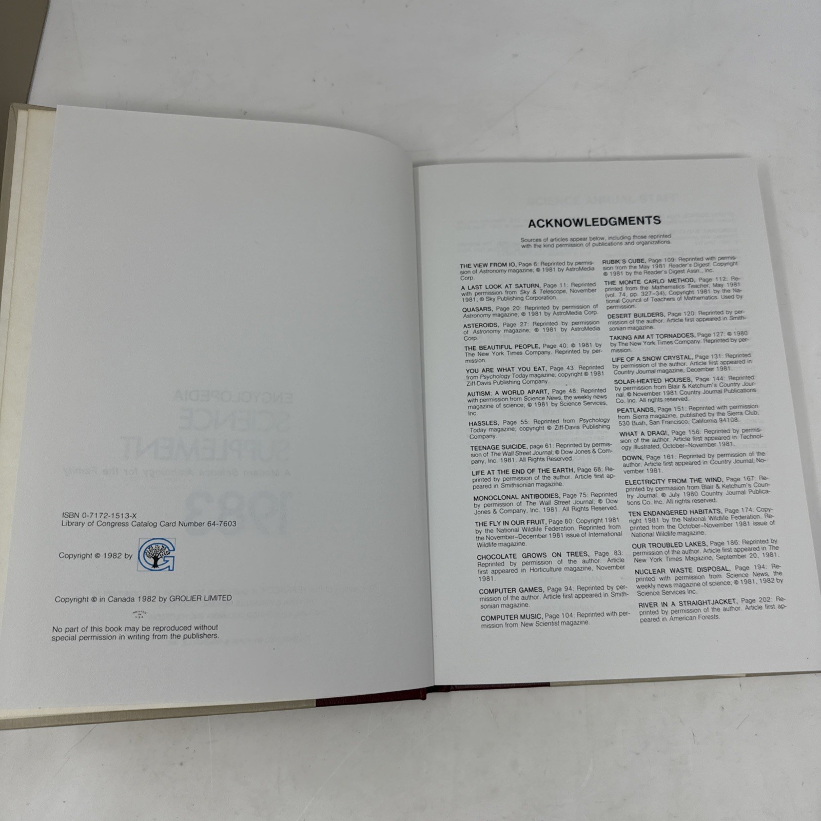 Funk and Wagnalls Science Yearbook 5 Hardcover Supplement Volume Lot 1980 – 1984