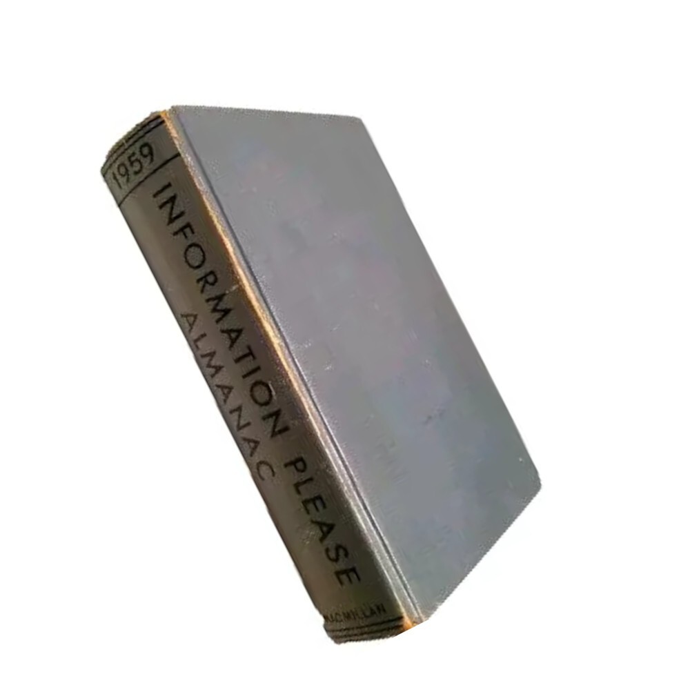 1959 Information Please Almanac Dan Golenpaul Macmillan Company 1950s Book