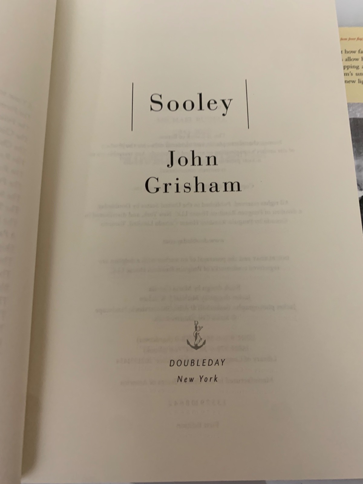 SIGNED John Grisham Sooley : A Novel 2021 HCDJ 1st Edition 1st Print VG+