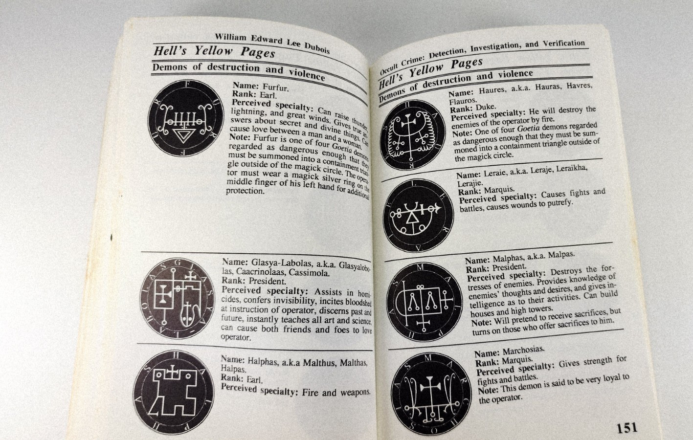 Occult Crime: Detection, Investigation, Verification, William Edward Lee Dubois