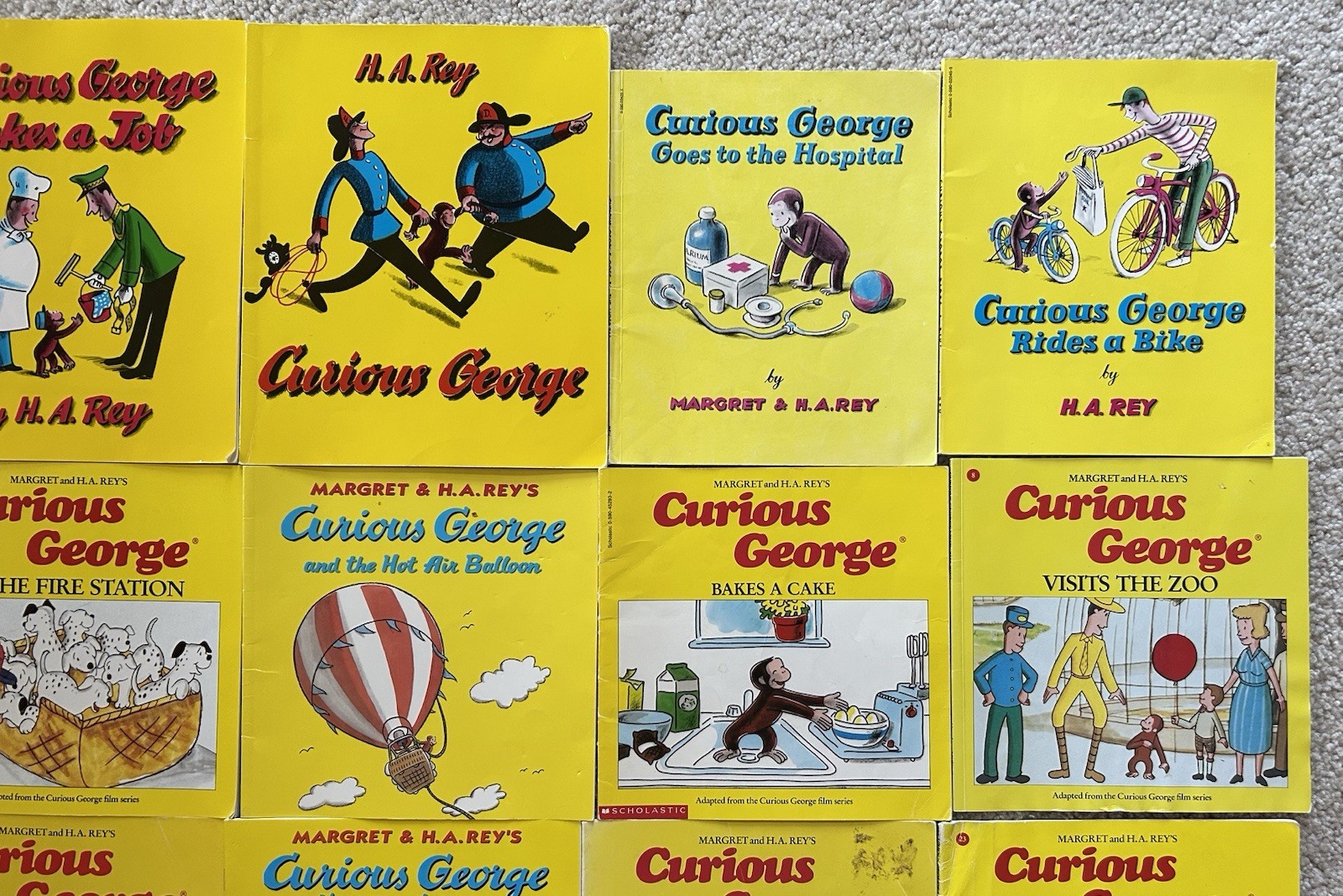 HUGE Lot of 30 Curious George Kids Picture Books Margret and H.A. Rey Treasuries