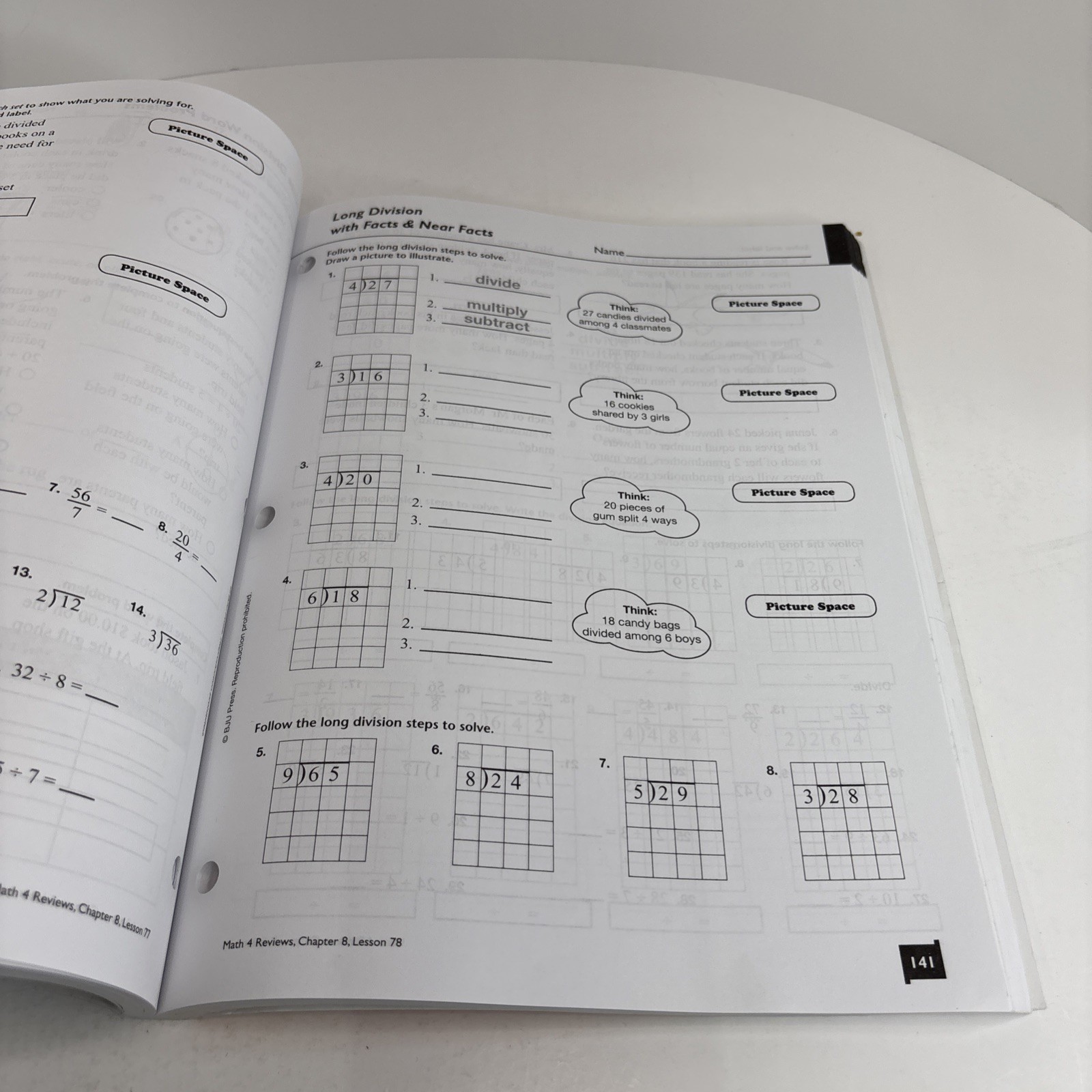 BJU Press Math 4 Student Reviews Third Edition Educational Workbook –