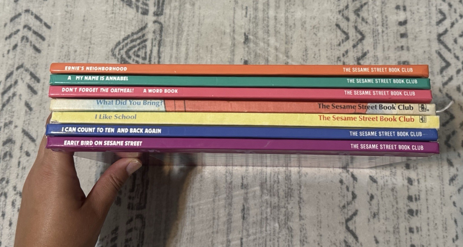 Sesame Street Book Club Lot of 7 Hardcover Books Vintage 1980 1992 1993