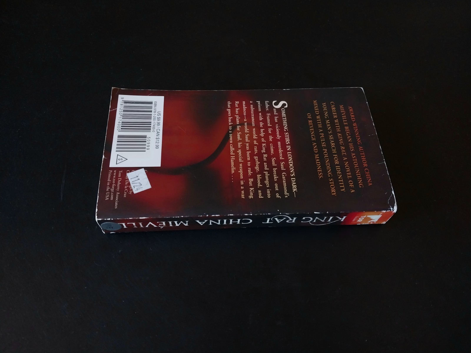 China Miéville – King Rat – Tor First Mass Market Edition First Printing 2018