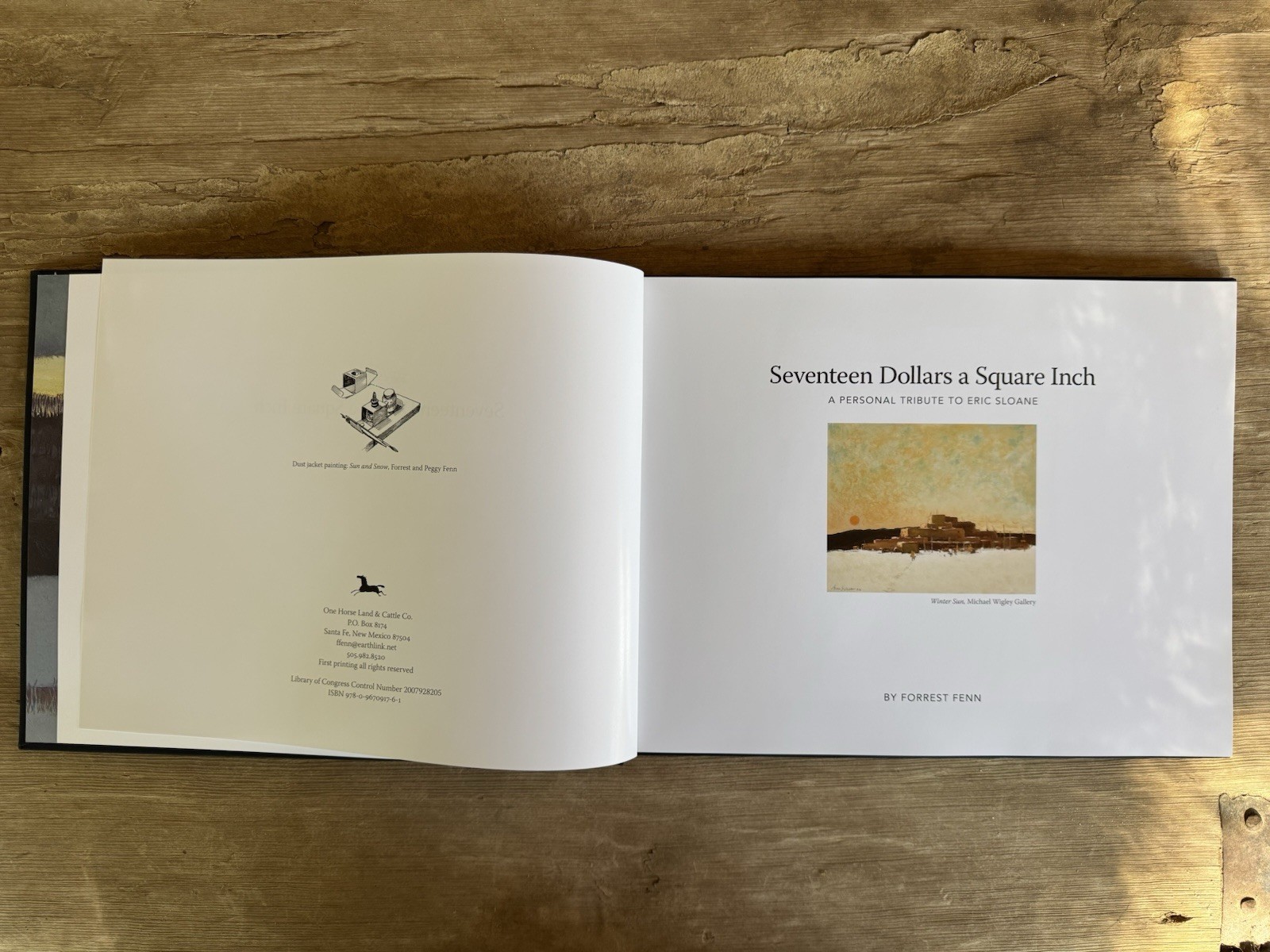 Seventeen Dollars A Square Inch- A Personal Tribute To Eric Sloane, Forrest Fenn