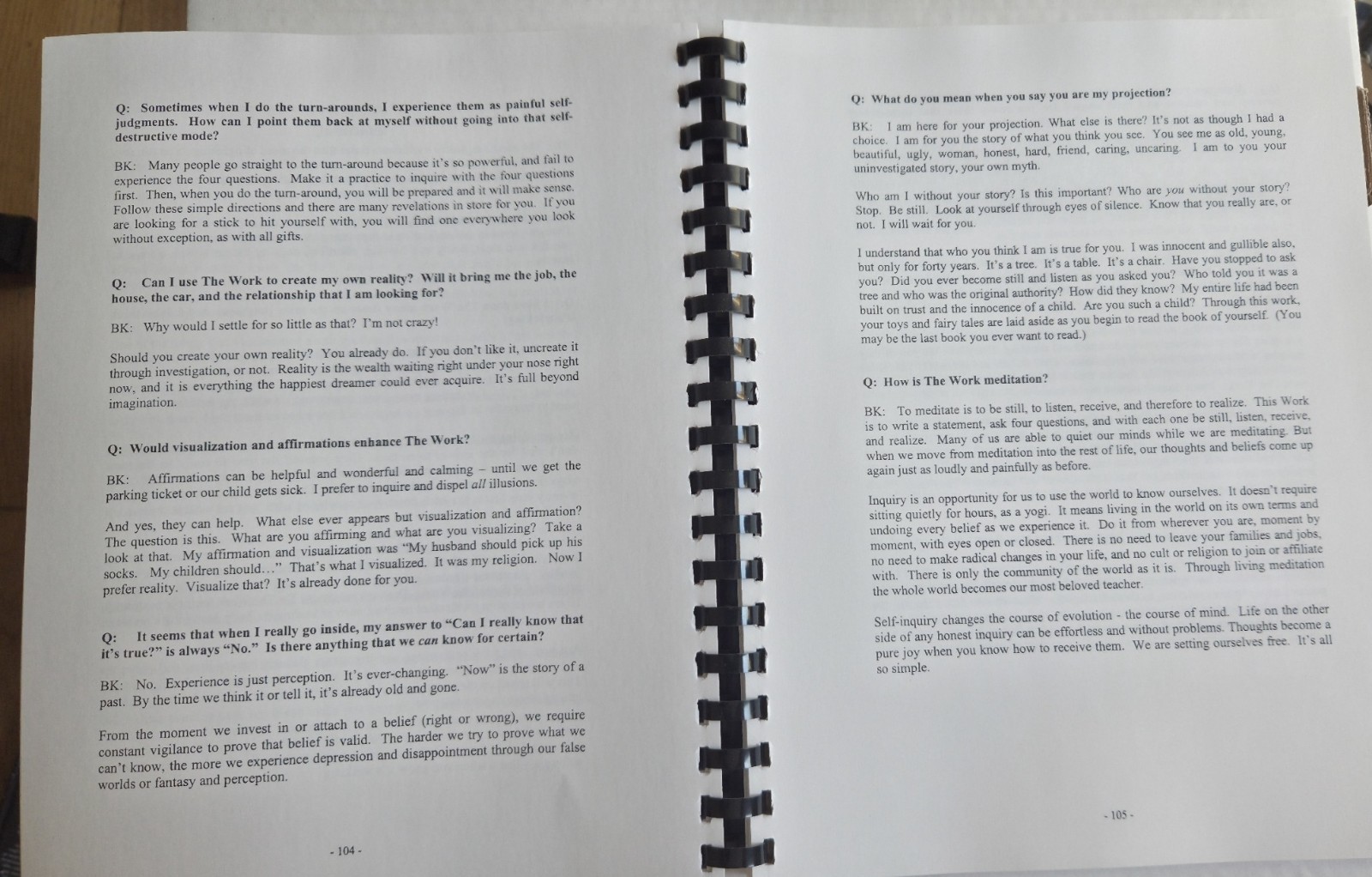All War Belongs on Paper: The Manual for The Work of Byron Katie (Spiral PB)