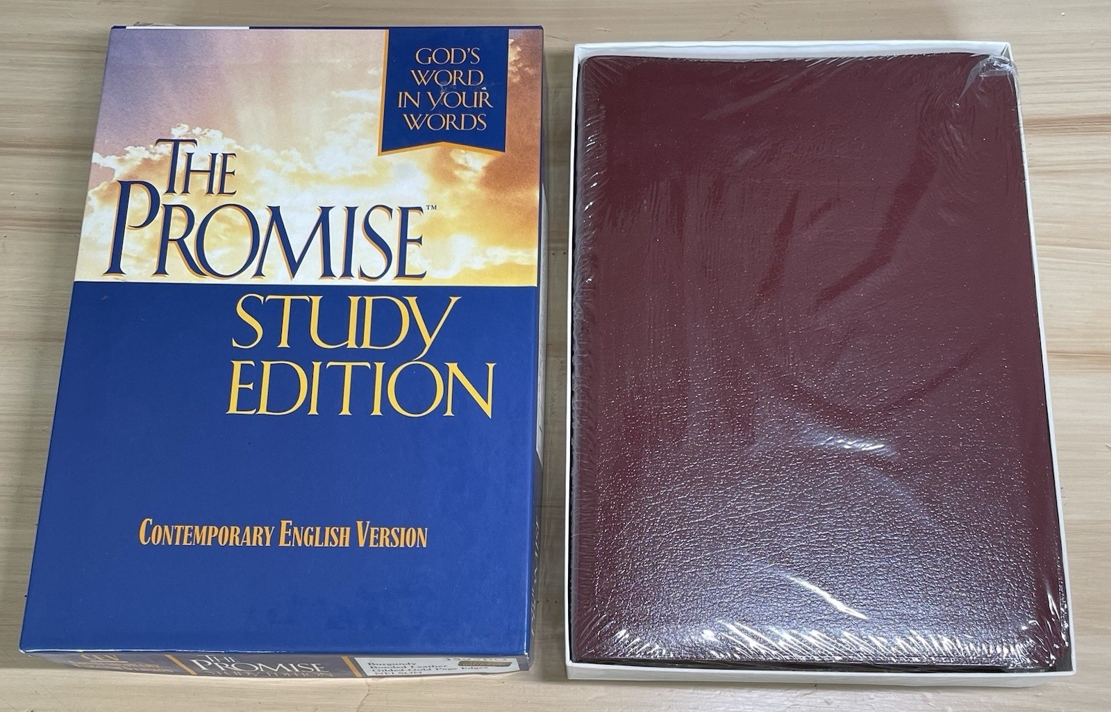 The Promise Holy Bible Study Edition 3595BG CEV Burgandy Bonded Leather New