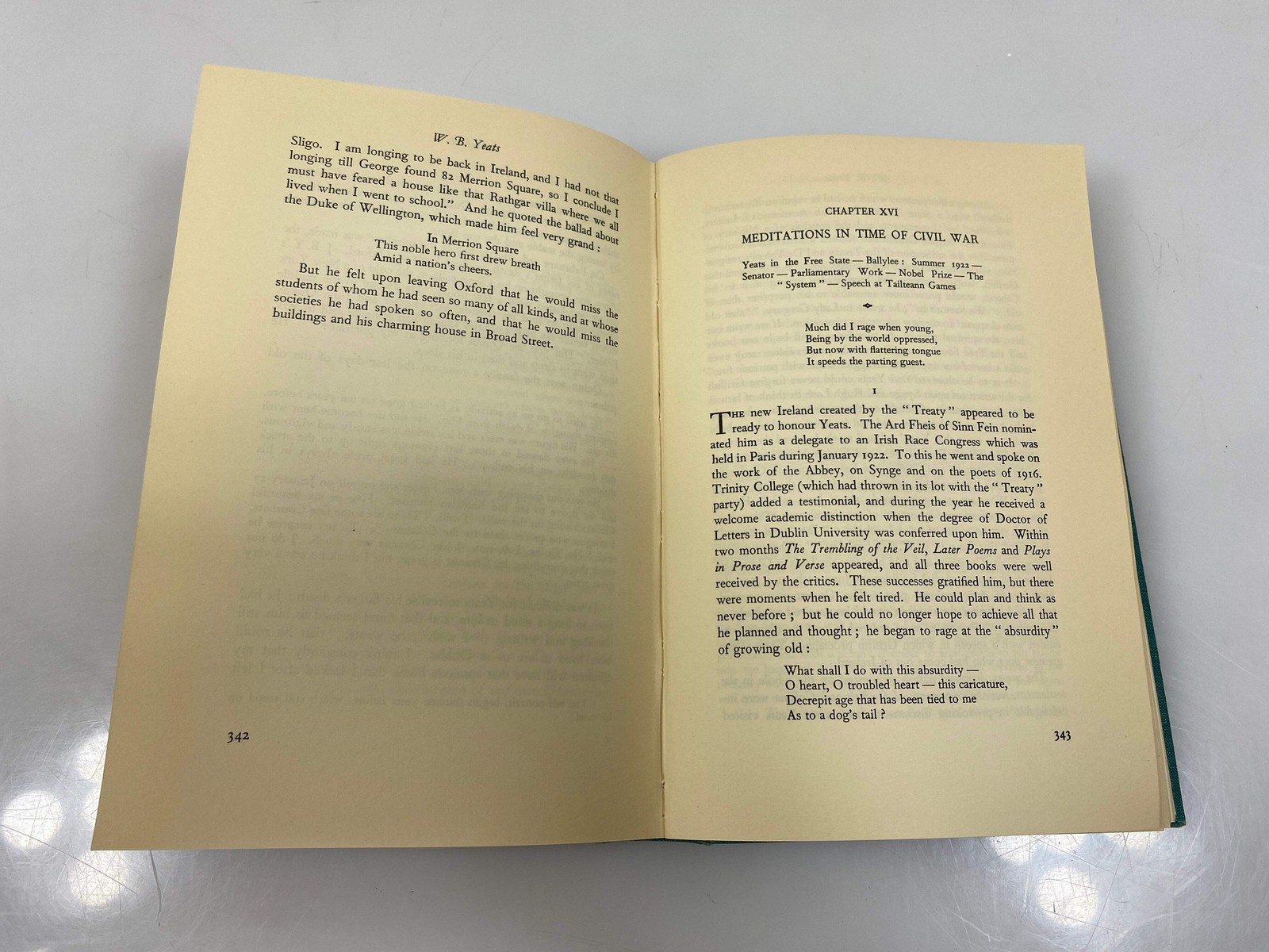 W.B. Yeats 1865-1939 by Hone Ex-library 1962 HC