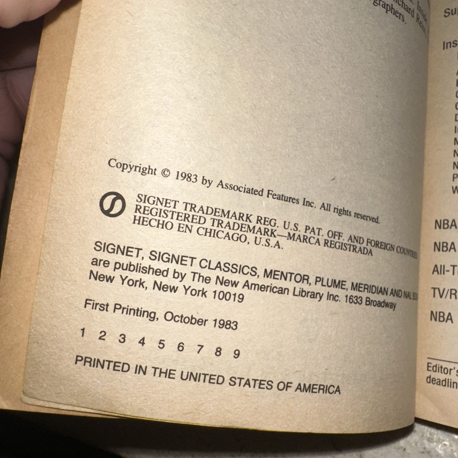 The Complete Handbook of Pro Basketball 1984 Edition by Hollander, Zander