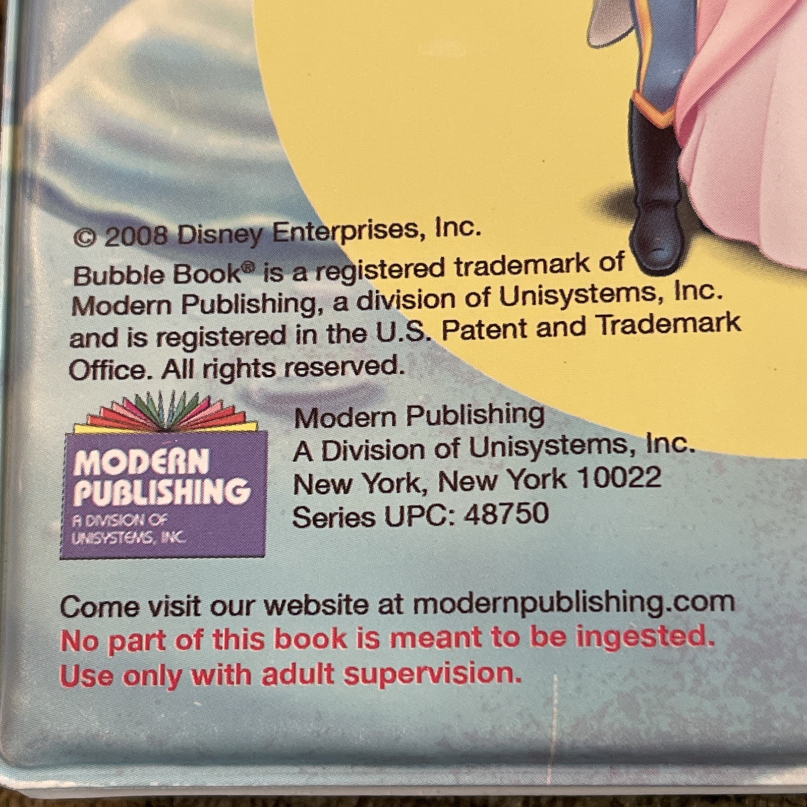 Disney Little Mermaid Ariel Bath Toy Time Bubble Book Ariel’s World Kids 2008