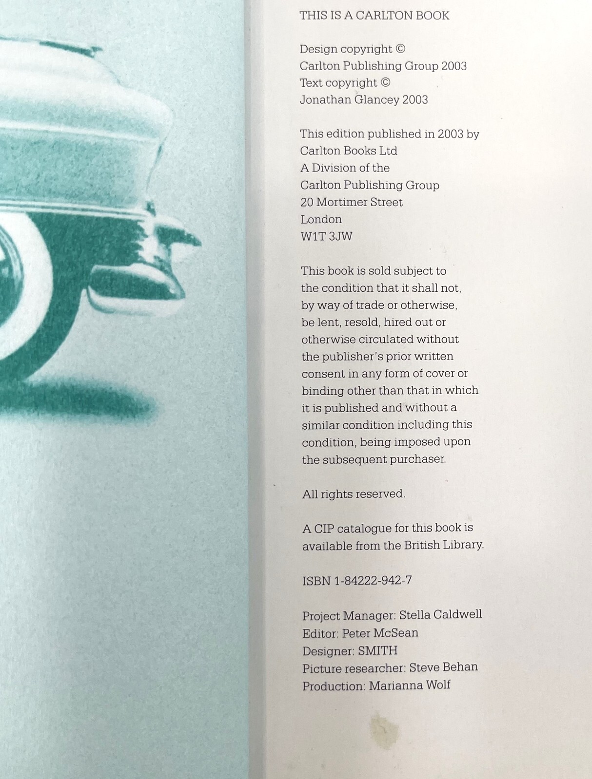 THE CAR A HISTORY OF THE AUTOMOBILE JONATHAN GLANCEY Hard cover 11.5″x11.5 in