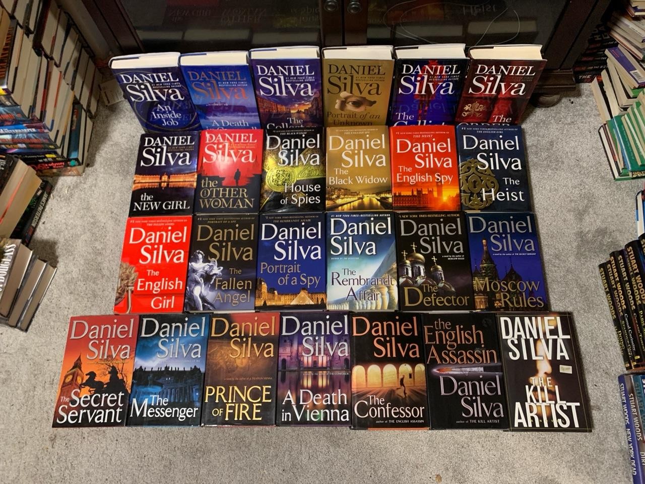 Lot 25 COMPLETE Gabriel Allon 1-25 Danial Silva The Kill Artist Hardcover