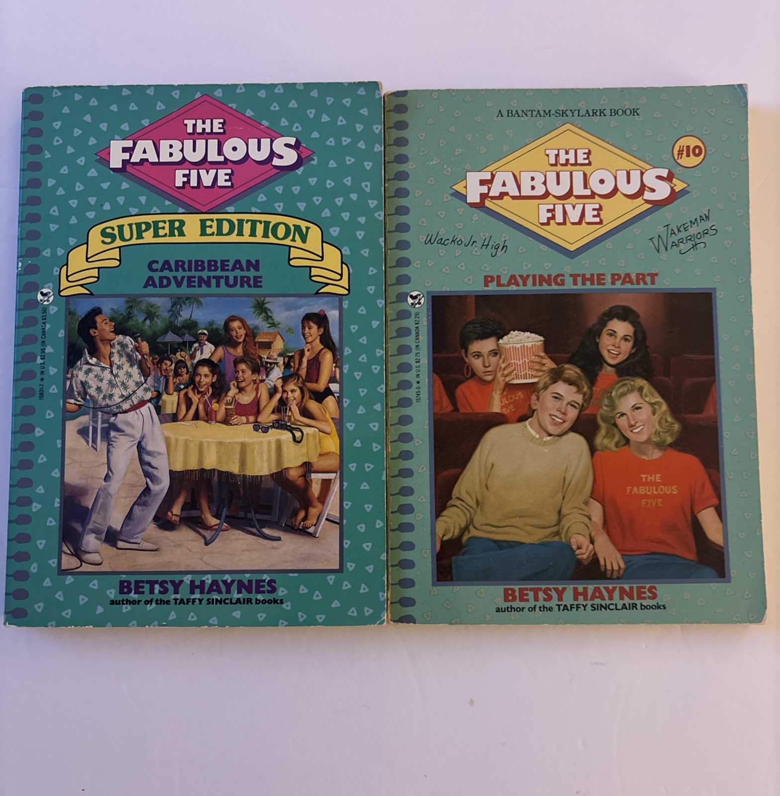 Lot of 2 Vintage The Fabulous Five Paperback Books (#10 and Super Edition)