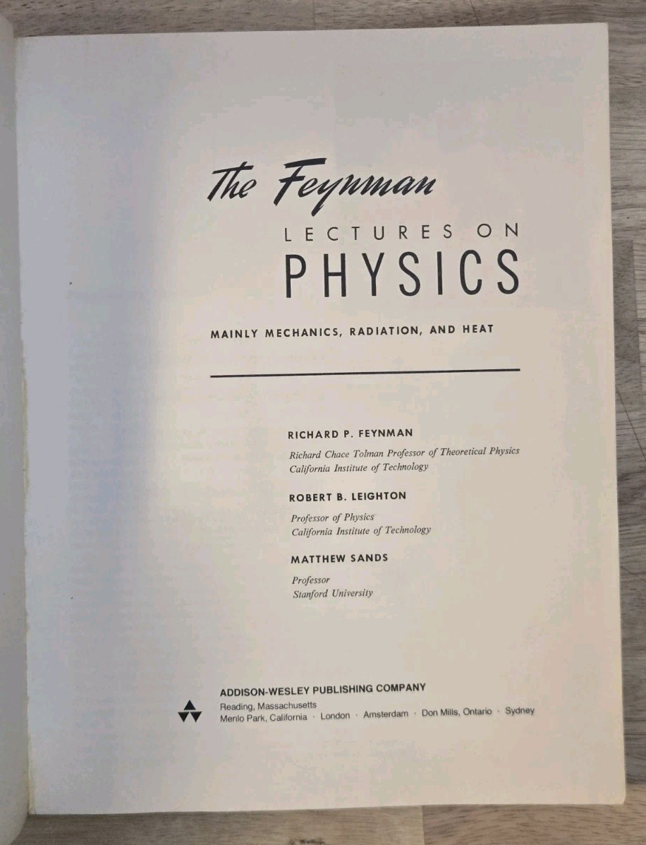 The Feynman Lectures on Physics Complete 3 Volume Set Lot Richard Feynman PB