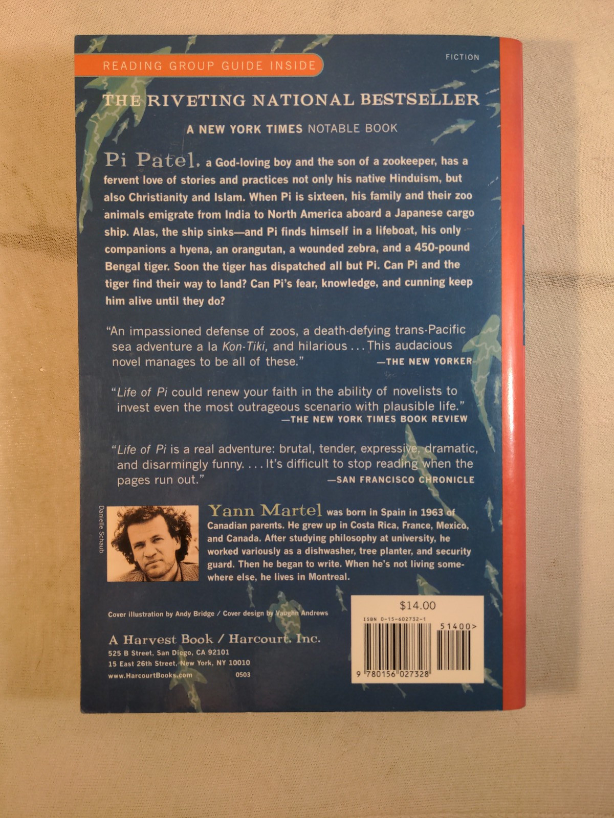 Life of Pi: A Novel – paperback, 9780156027328, Yann Martel VG Con.