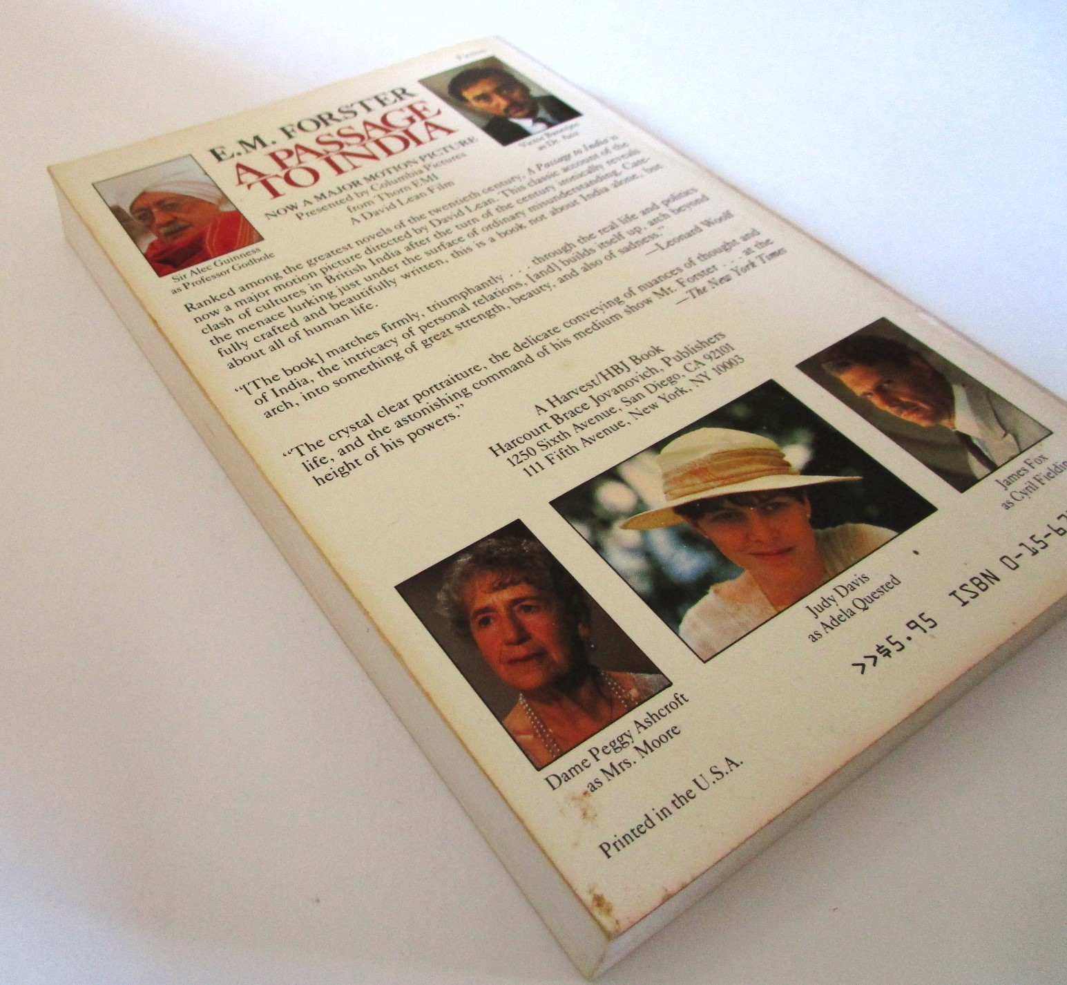A Passage to India by EM Forster 1984 Movie tie-in cover Trade Paperback