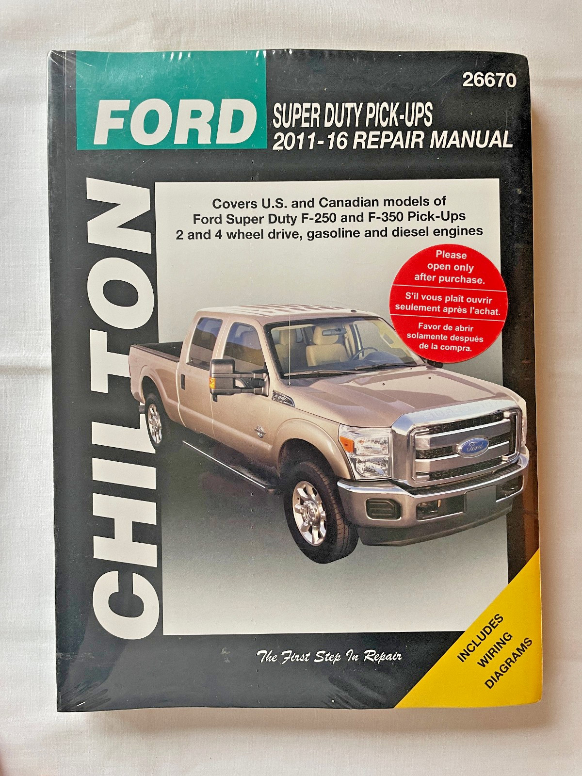 Chilton Ford Super-Duty Pick-ups 2011-2016 Repair Manual 26670 PB Wrapped