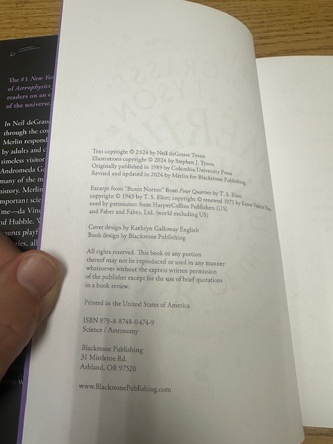 Merlin’s Tour of the Universe SIGNED BY Neil DeGrasse Tyson HCDJ