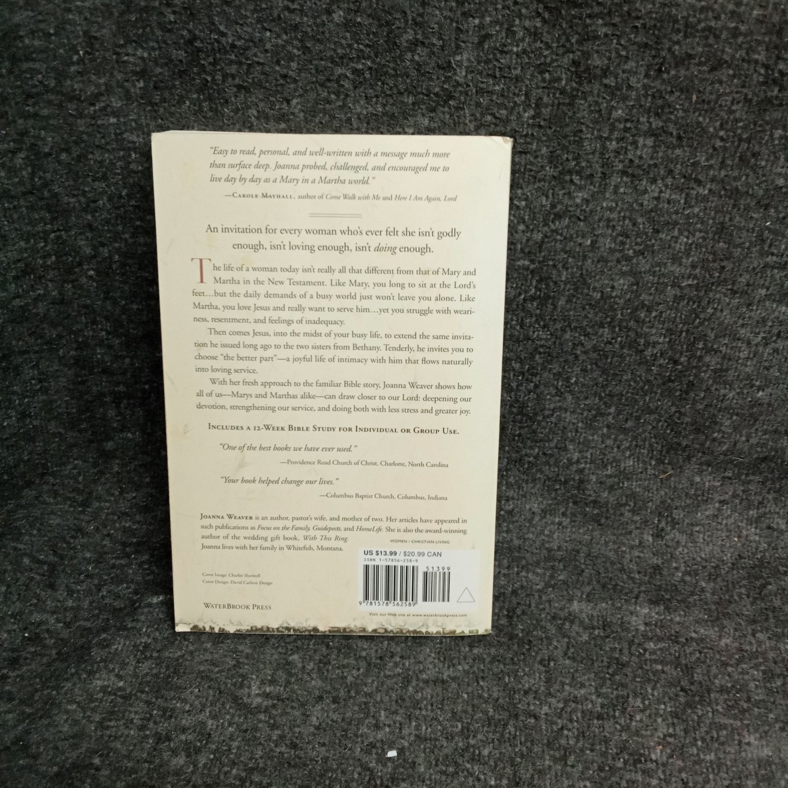 Having a Mary Heart in a Martha World Joanna Weaver Paperback Christian Living