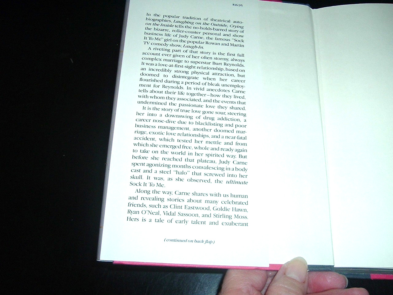 Laughing on the Outside Crying on the Inside Judy Carne 1985 First Edition HC