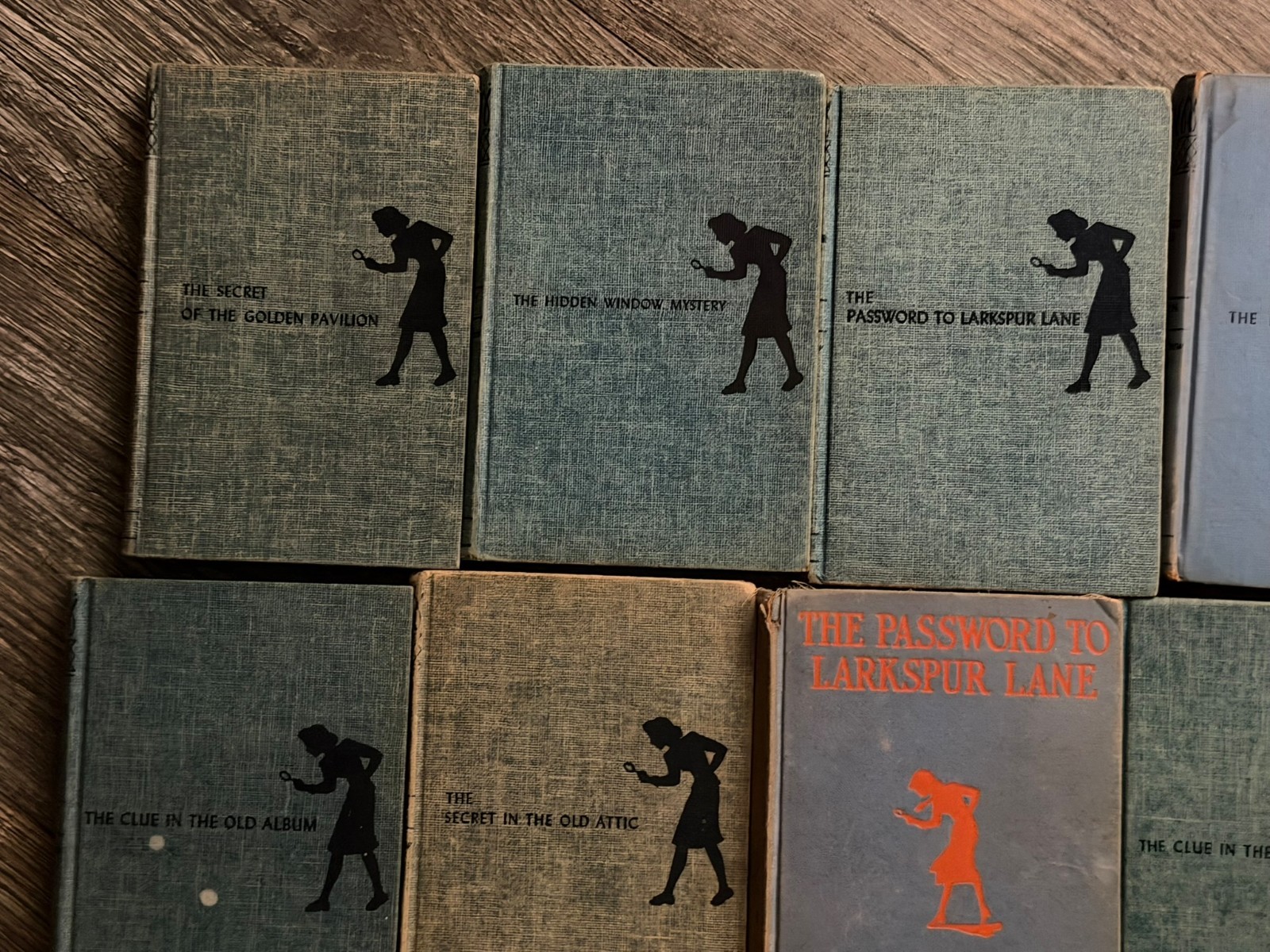 NANCY DREW MYSTERY STORY Book Hardcover 22pc Lot Blue Tweed Carolyn Keene
