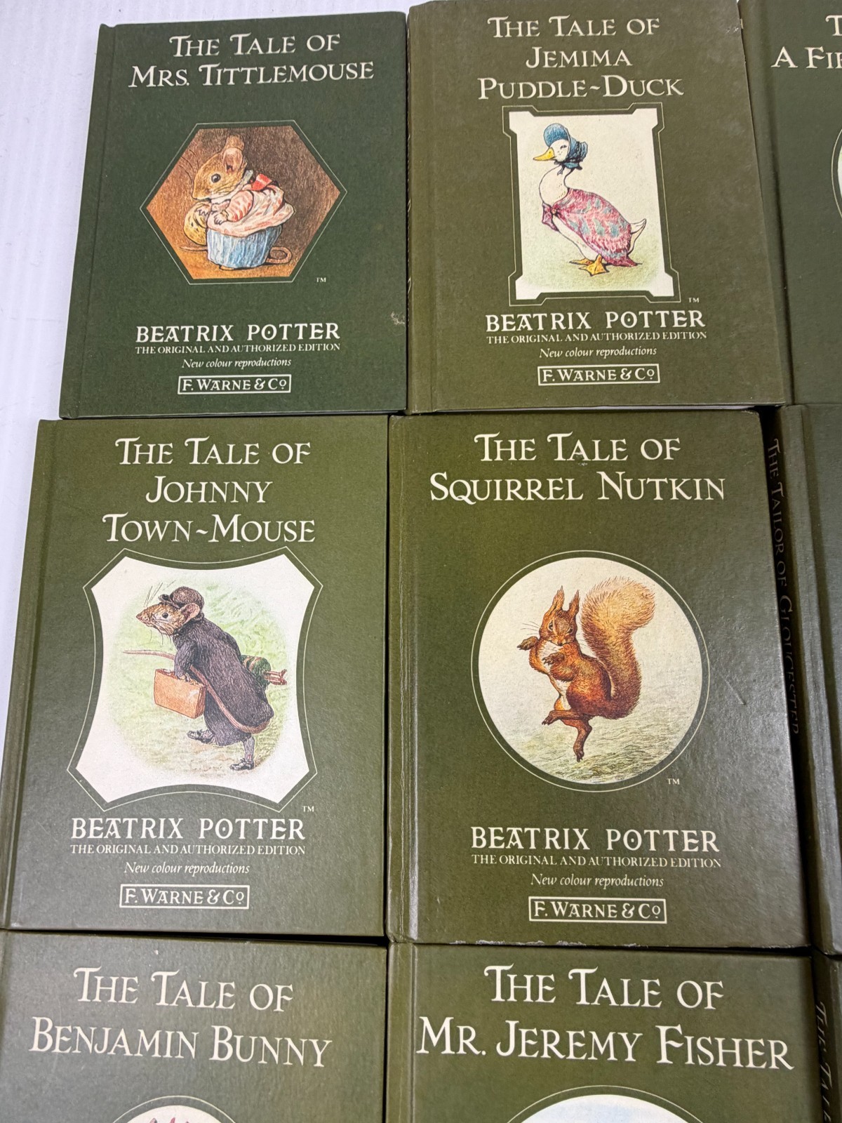 Lot of 16 Beatrix Potter Little Green Books by Frederick Warne Vintage Hardcover