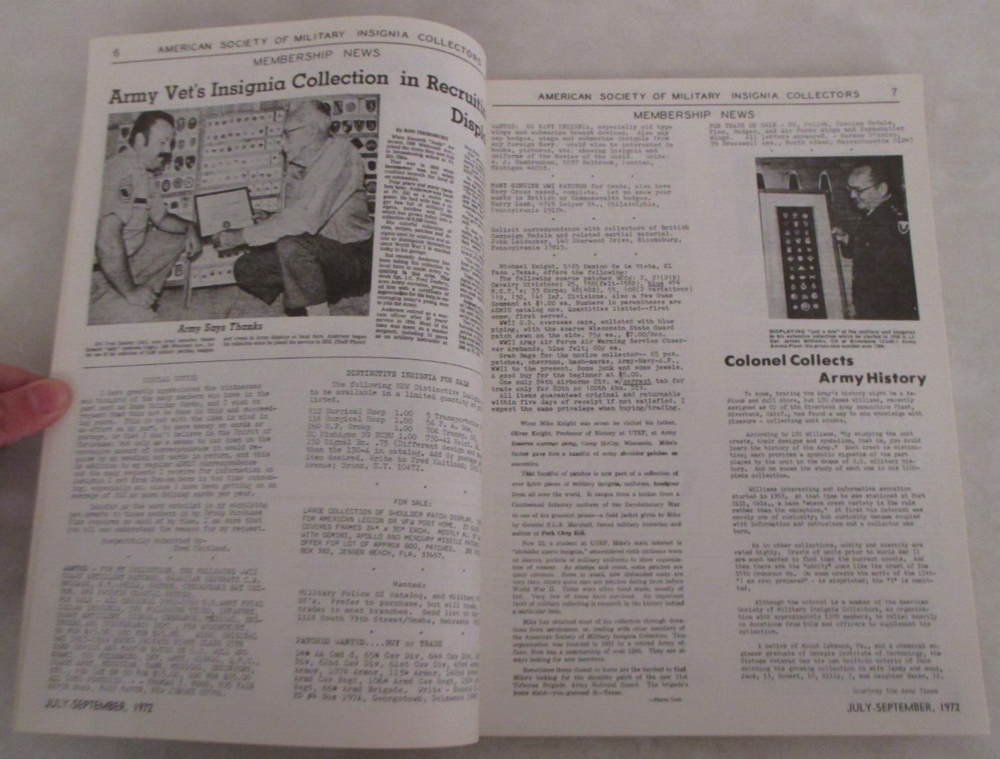 Trading Post: Distinctive Insignia of US Army Medical School (July-Sep 1972)