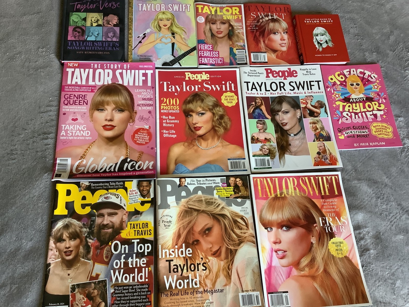 Lot of 12 Taylor Swift Magazines & Books – People, Media Digest, Taylor Verse