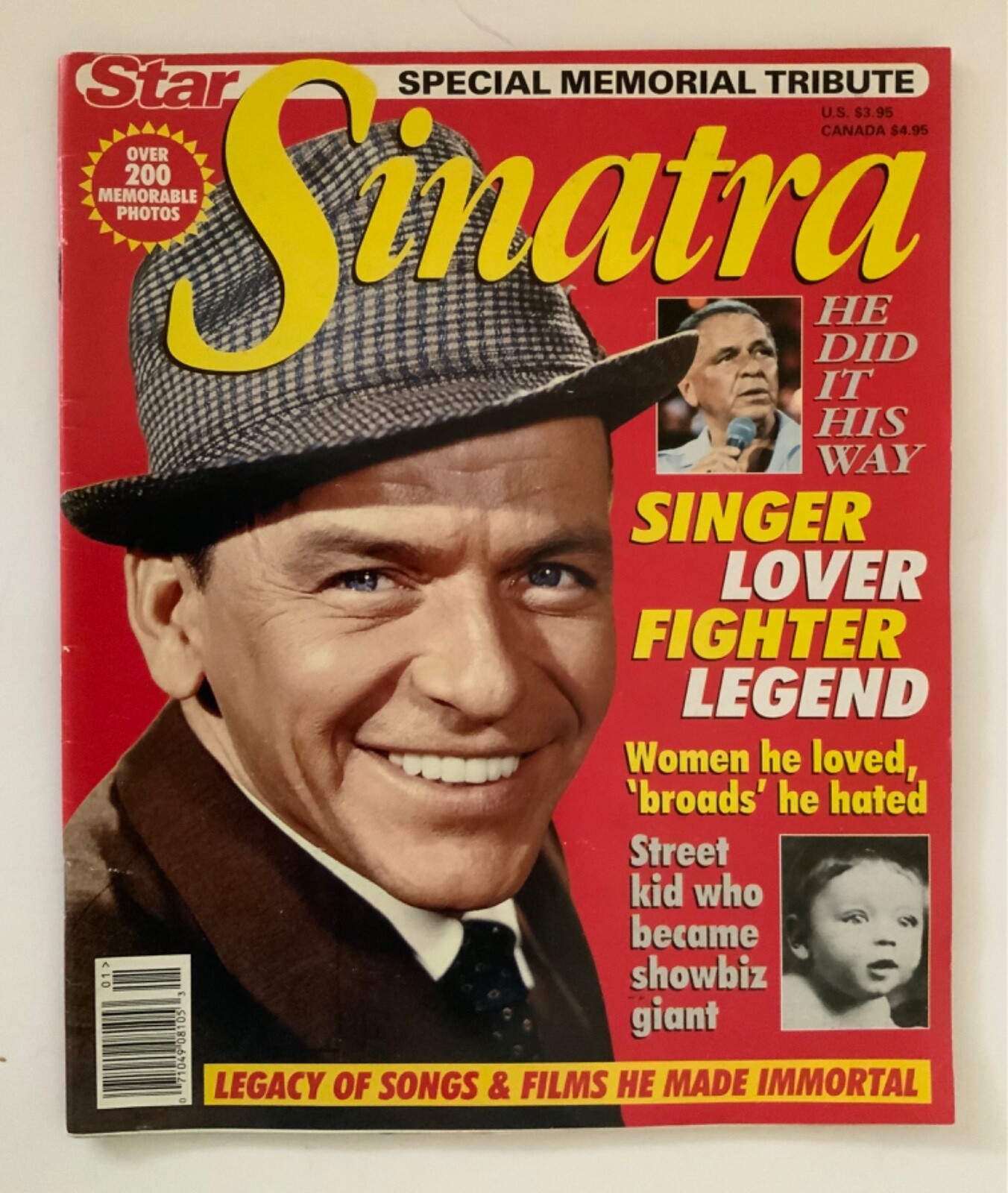 FRANK SINATRA 1 STAR SPECIAL MEMORIAL MAGAZINE 72 pages