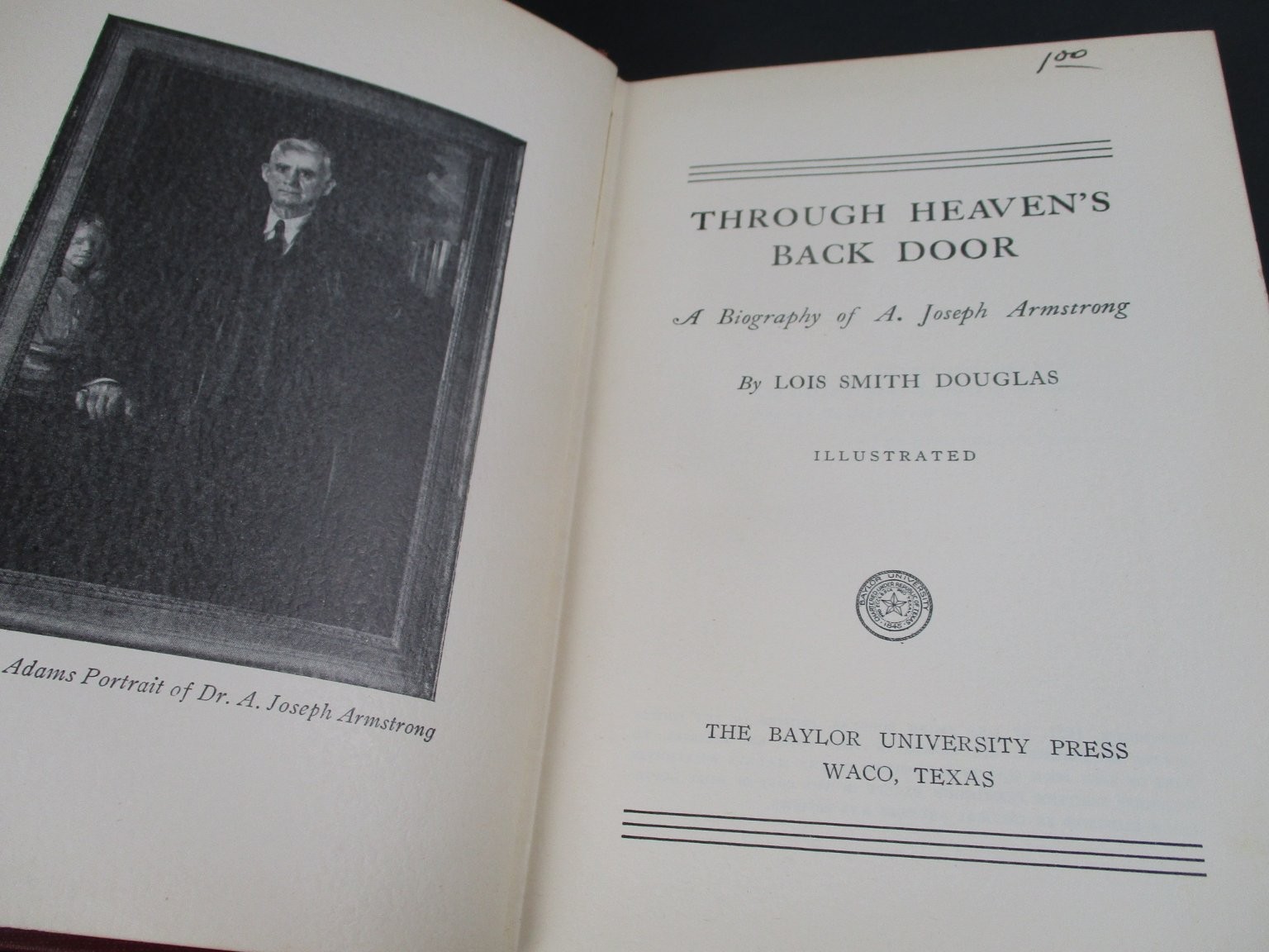 Through Heaven’s Back Door Lois Smith Douglas 1951 Illustrated Biography Baylor