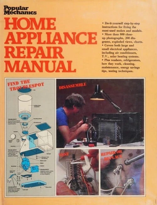 Home Appliance Repair Manual Hardcover Illustrated 320pg Popular Mechanics