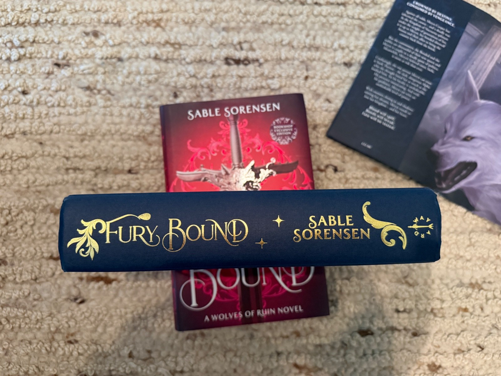 Waterstones Exclusive Dire Bound & Fury Bound Deluxe HC Set Sprayed Edges