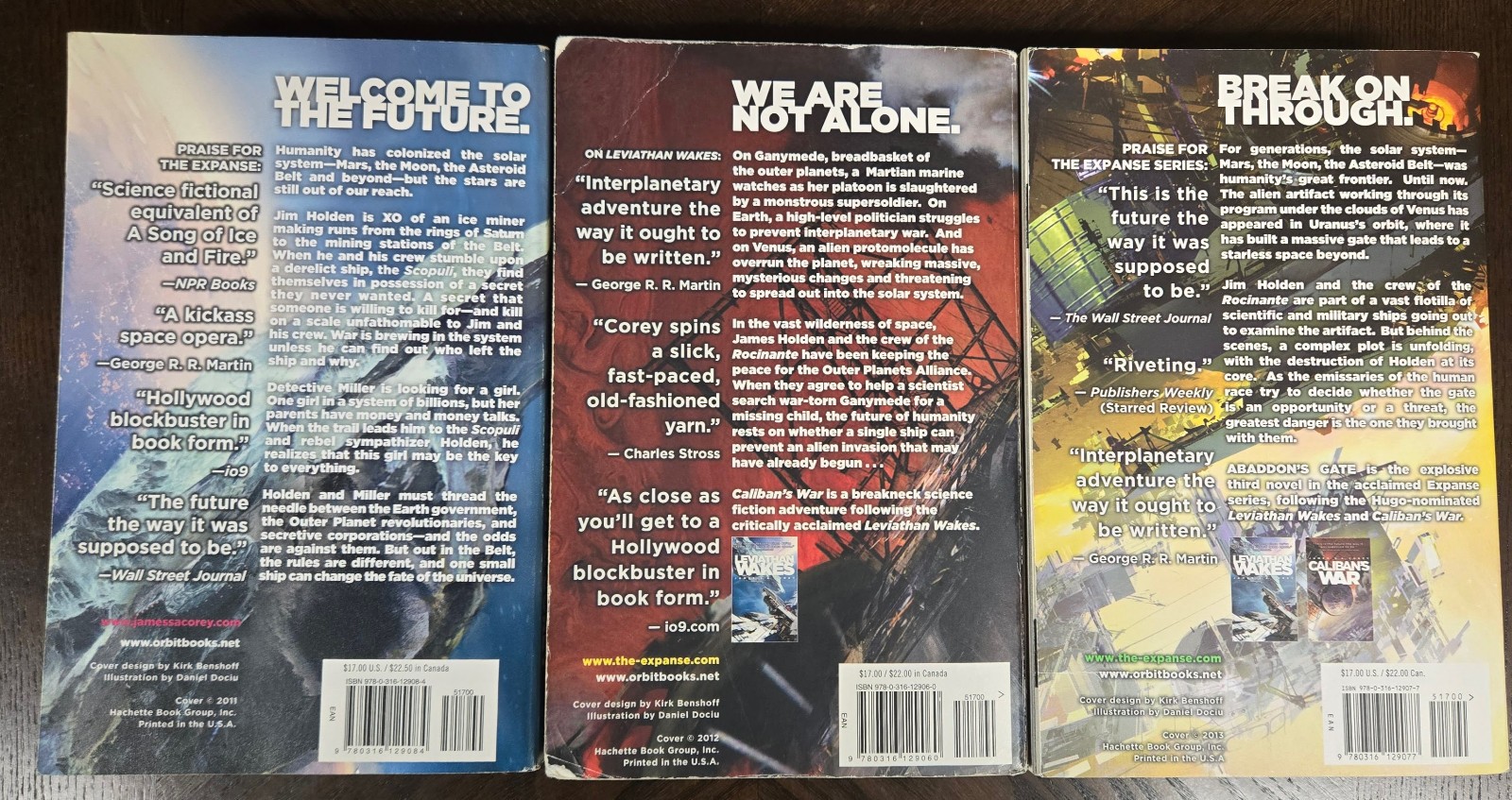 The Expanse book series 1-3 by James S. A. Corey – Trade Paperback