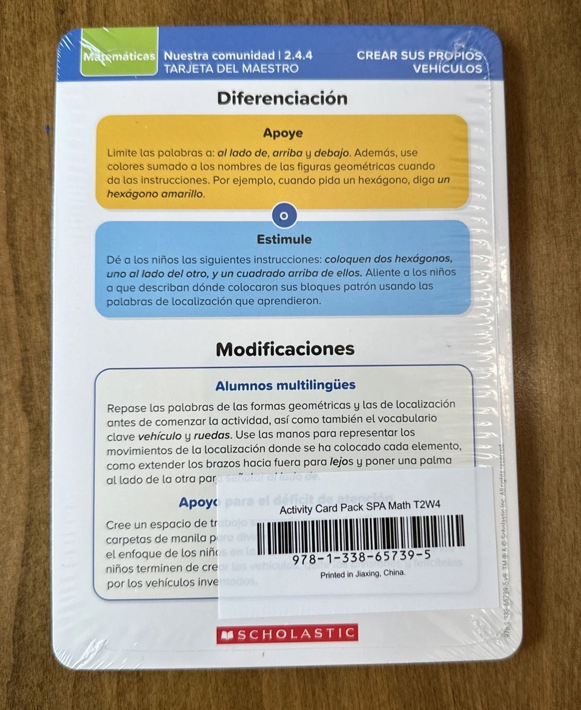 Scholastic Pre K On My Way Espanol Spanish Mathematics Theme 2 Book Set