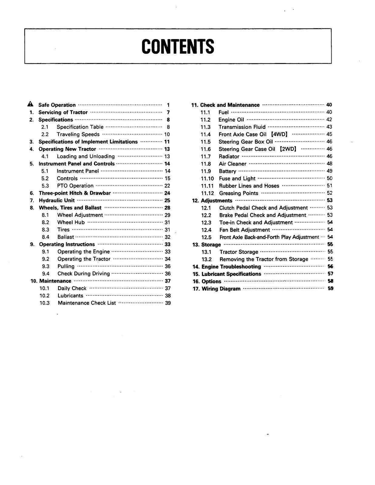 KUBOTA L2650 L2950 L3450 L3650 OPERATORS MANUAL – WIRE FIXED – TOUGH COVERS