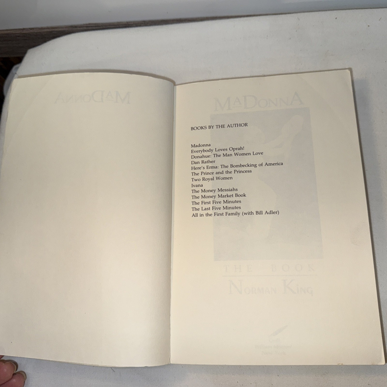 MADONNA The Book large paperback book First Quill Edition PHOTOS 256 pages