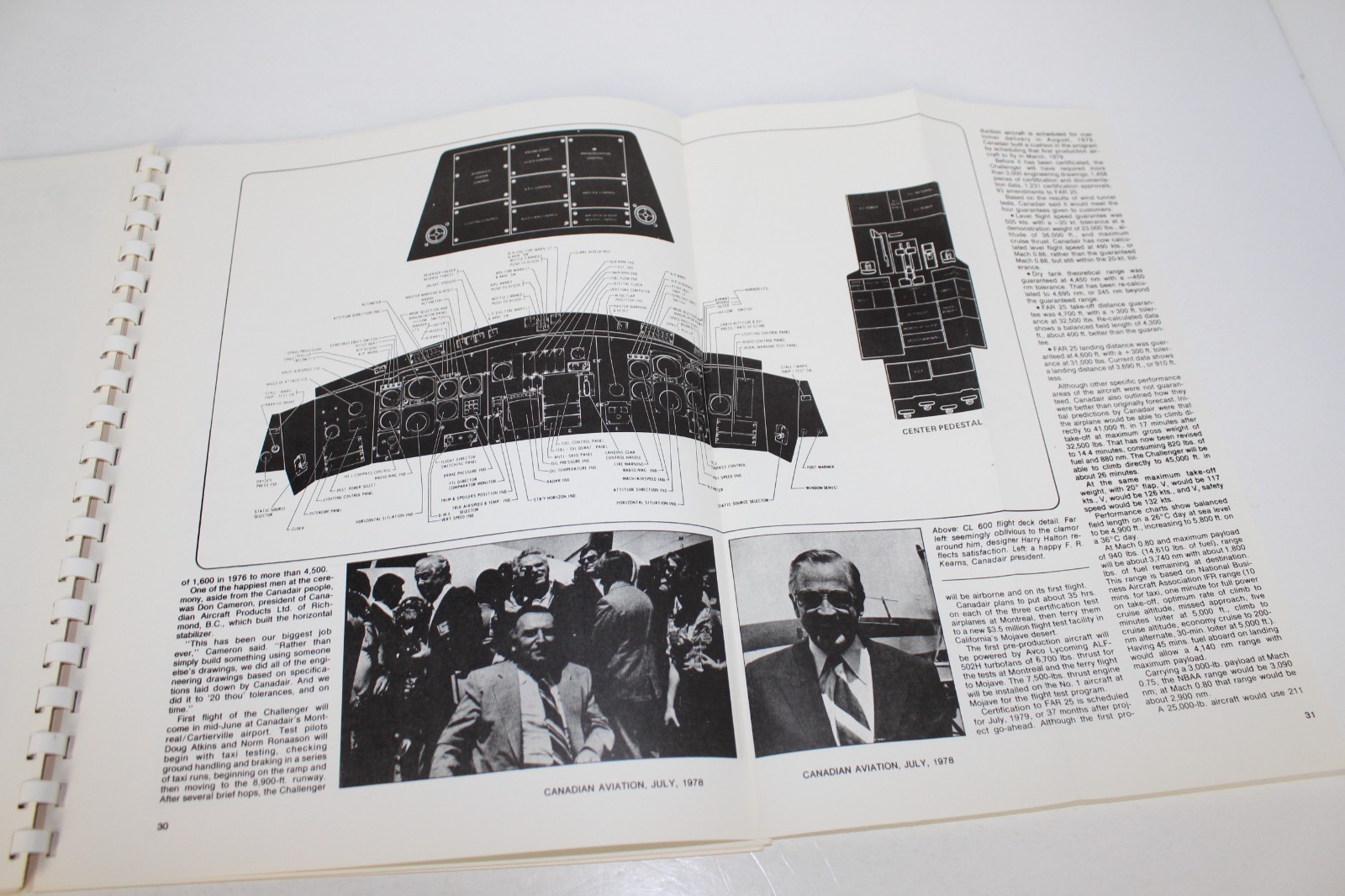 Selected Reprints of Articles about the Canadair Challenger Plane 1978 PB