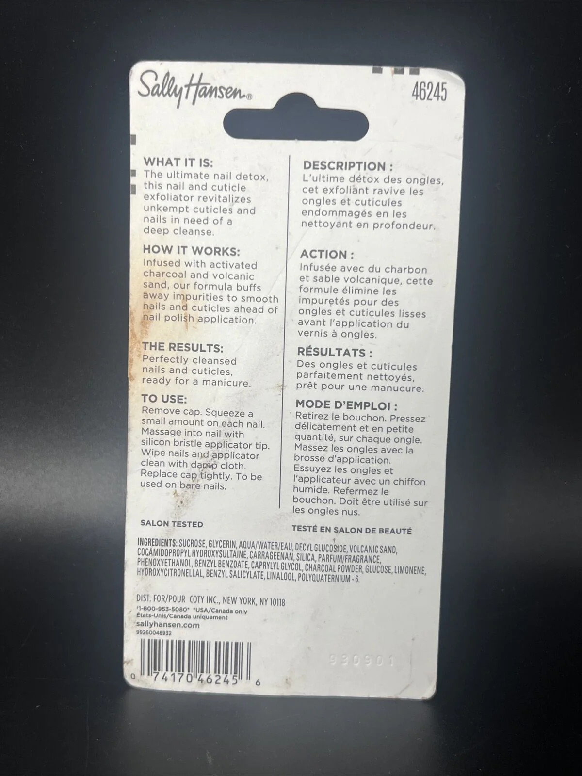 SALLY HANSEN – Nail Rehab Charcoal Resurfacer – 0.4 fl oz (11.8 ml)