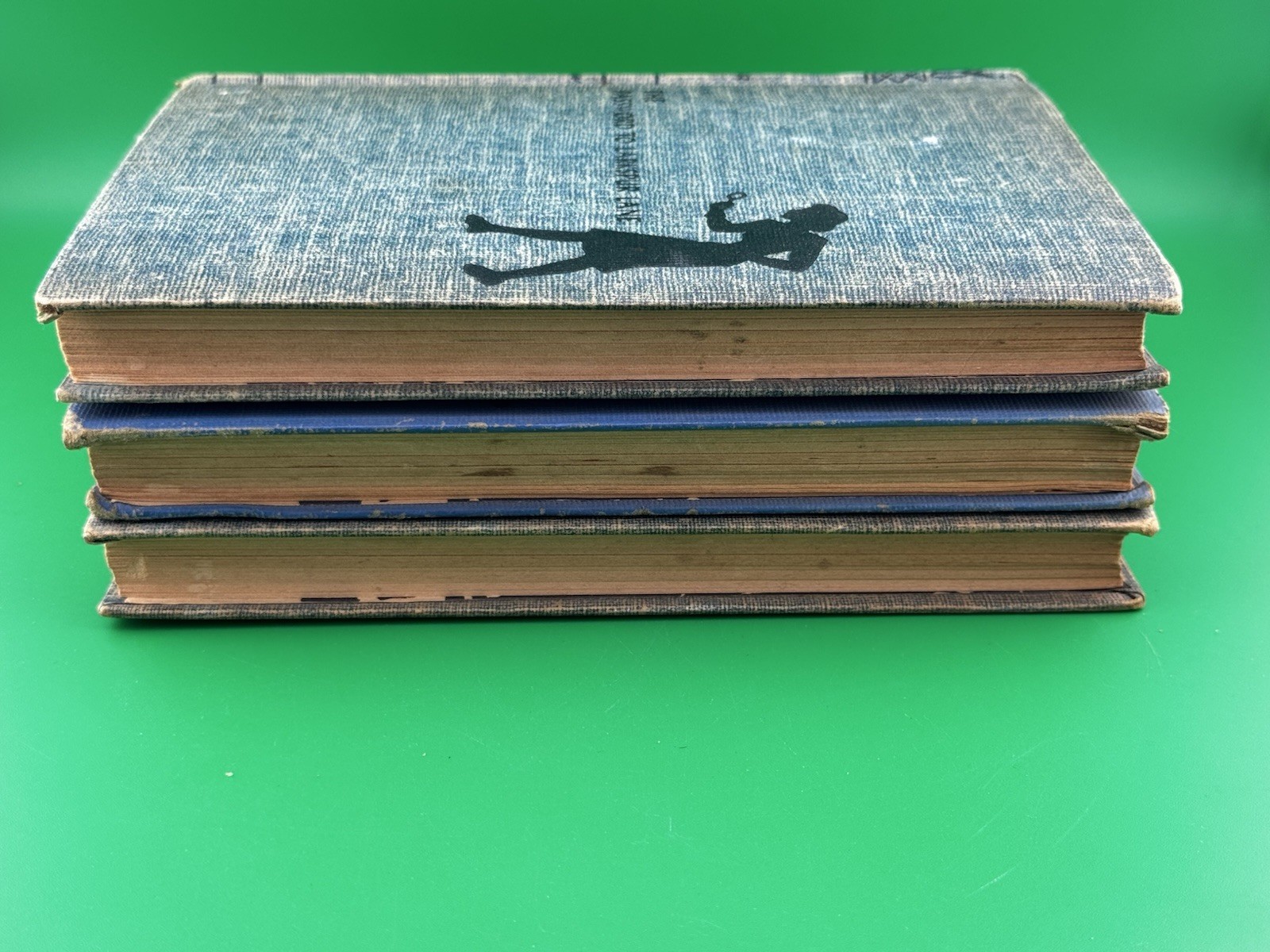 Lot of 3 Vintage Nancy Drew Books 1930s-50s Blue Tweed Cover Mysteries HC