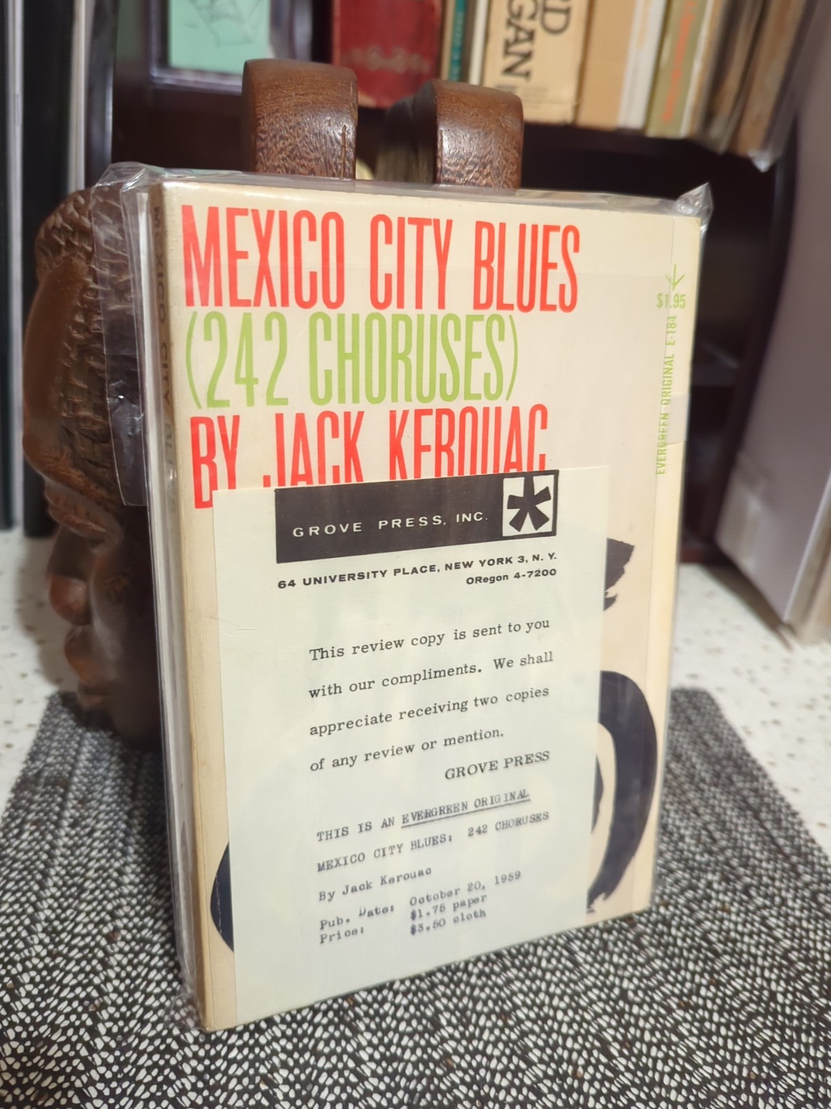 Mexico City Blues Review Copy 1st Printing Trade PB With Slip 1959 Grove Press