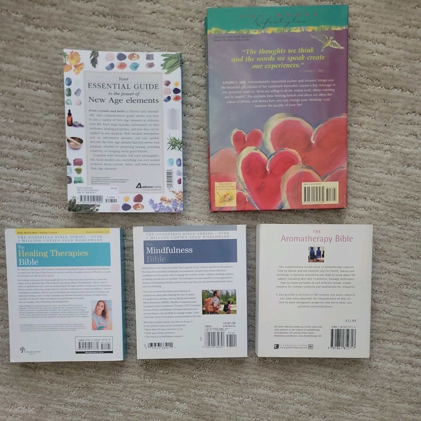 Lot 5 Books Louise Hay Alternative Medicine Aromatherapy Essential Oils etc…