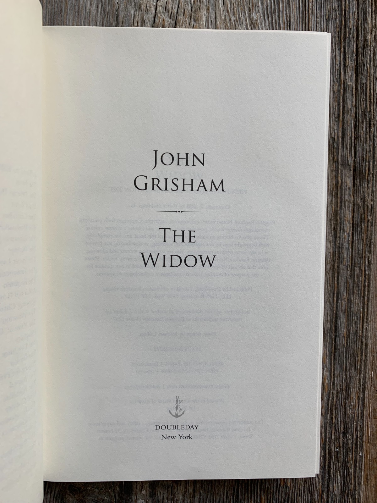 SIGNED – THE WIDOW by John Grisham (2025, Hardcover)-1st ed.