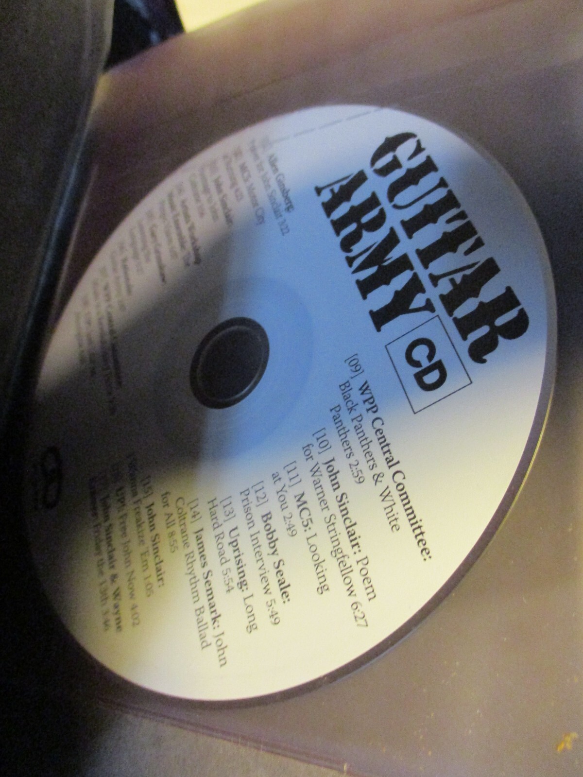 Signed JOHN SINCLAIR Guitar Army Book W/CD 302 Pages MC 5 White Panthers DETROIT