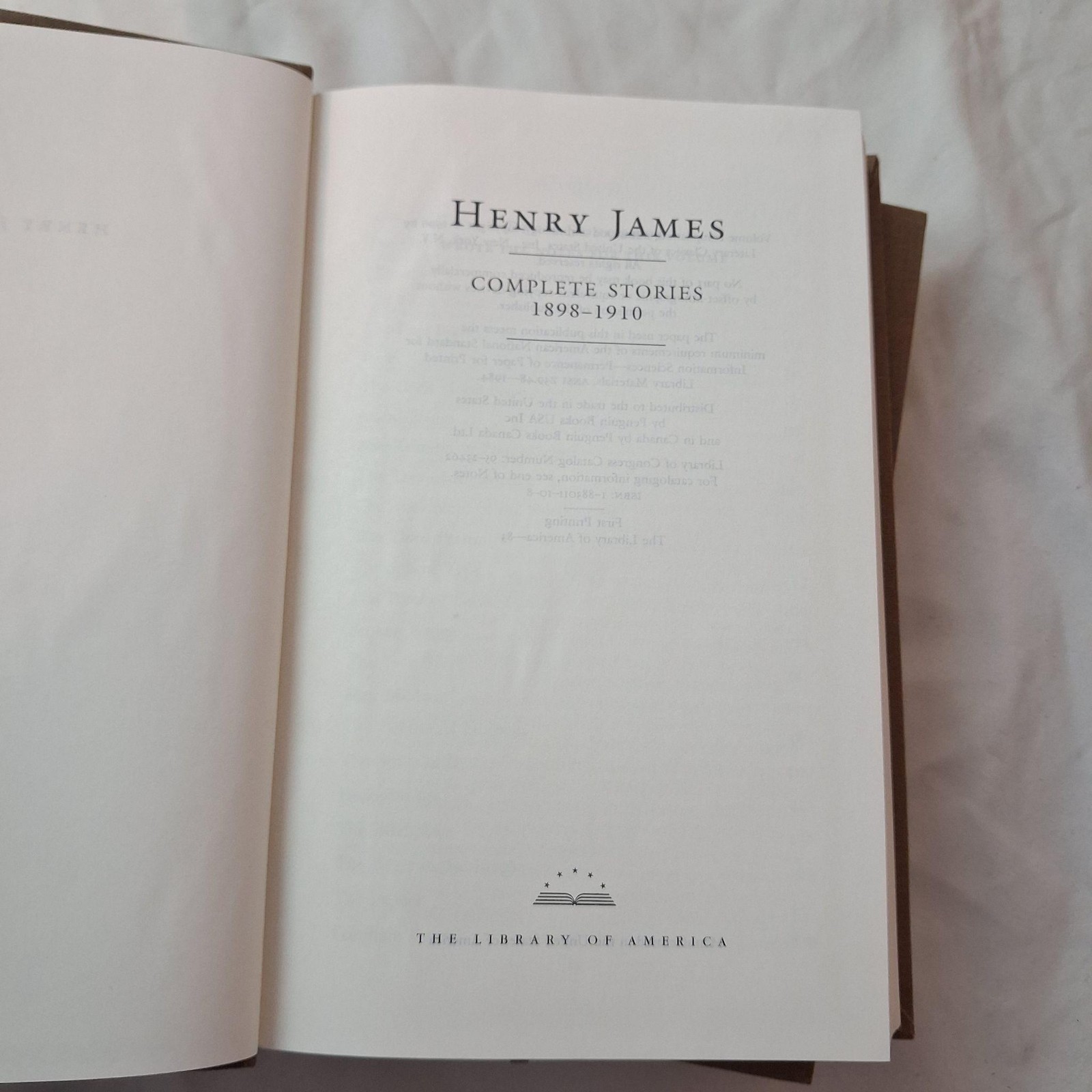 Vintage Henry James Complete Stories 1892-1910 2 Vol Set Library Of America HC