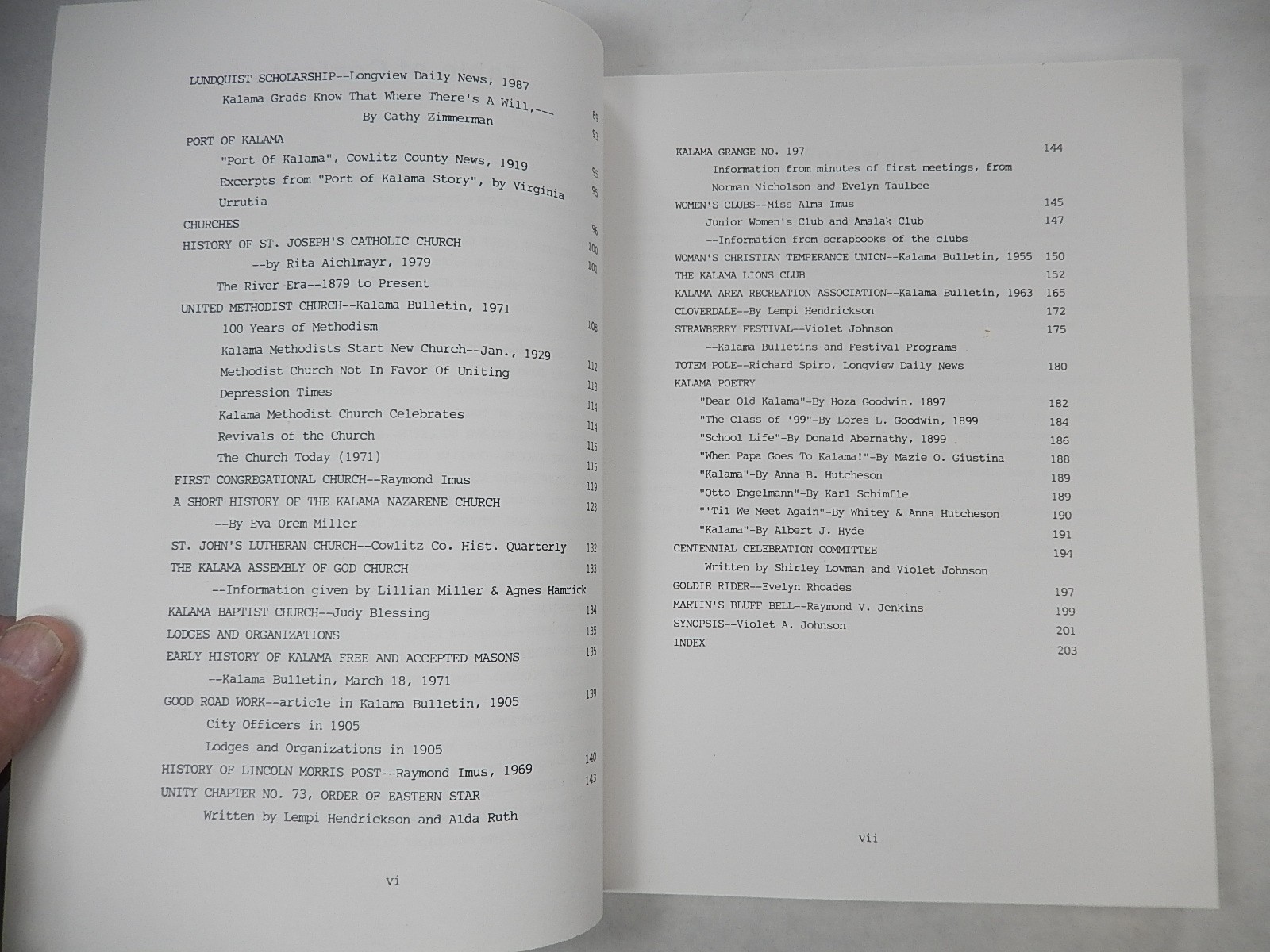 Kalama Washington: A Centennial History, 1990, Paperback, 220 pages