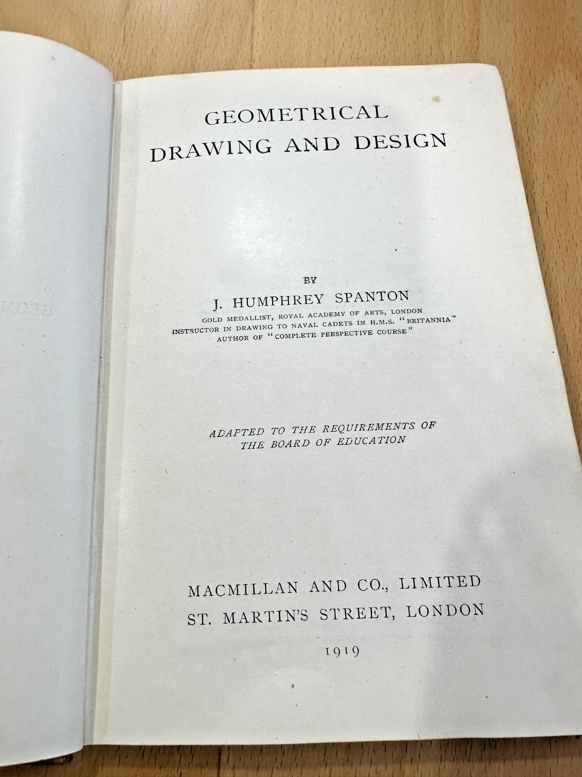 Geometrical Drawing And Design Spanton 1919 Vintage Book