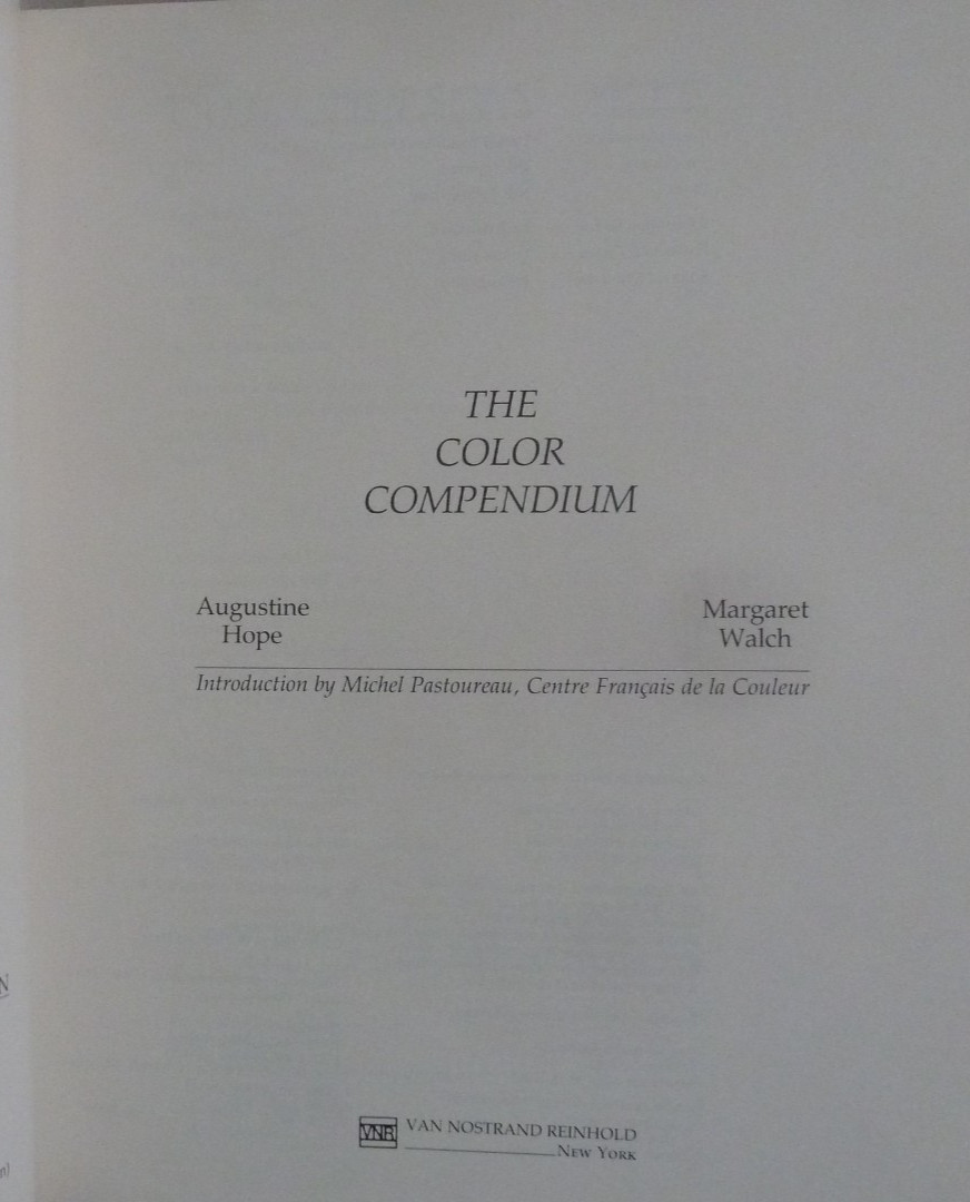 THE COLOR COMPENDIUM by Hope & Walch – Large Hardback/DJ, signed by both authors