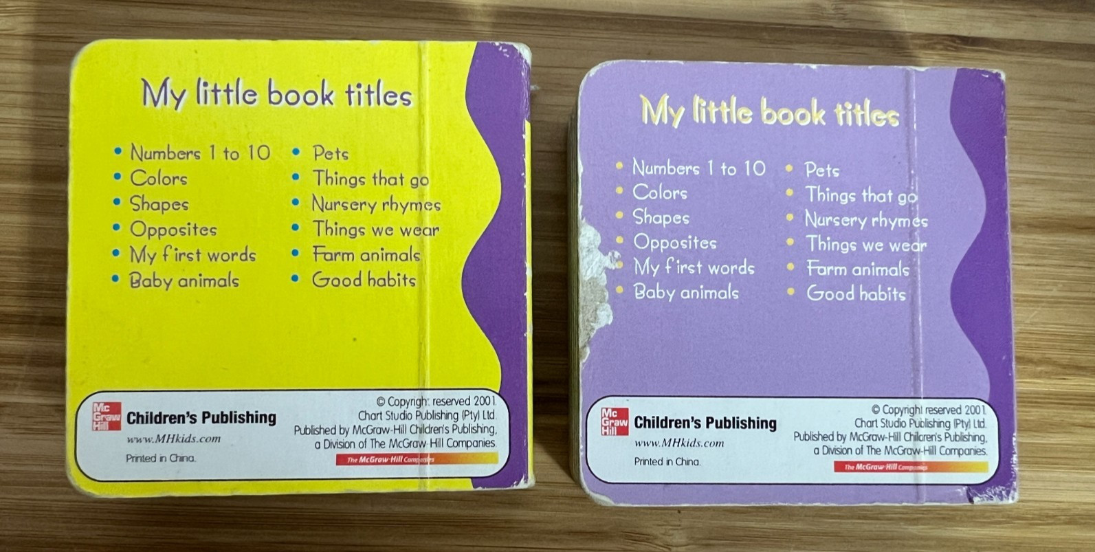 My Little Library: Early Learning – 12 mini board books – dated 2003