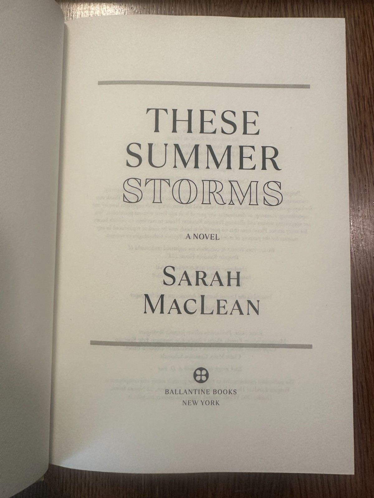 These Summer Storms: A Novel by Sarah MacLean (2025, Hardcover) LIKE NEW