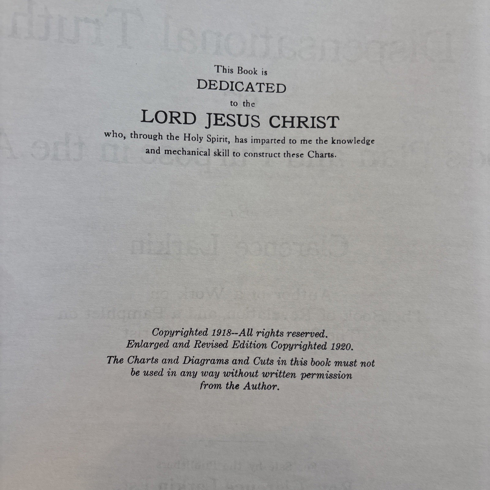 Dispensational Truth By Clarence Larkin HB